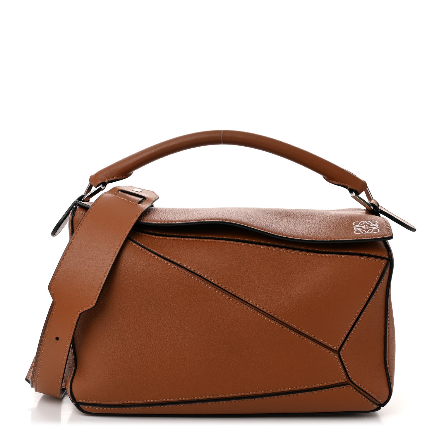 Loewe Calfskin Medium Puzzle Bag Tan 1 of 11