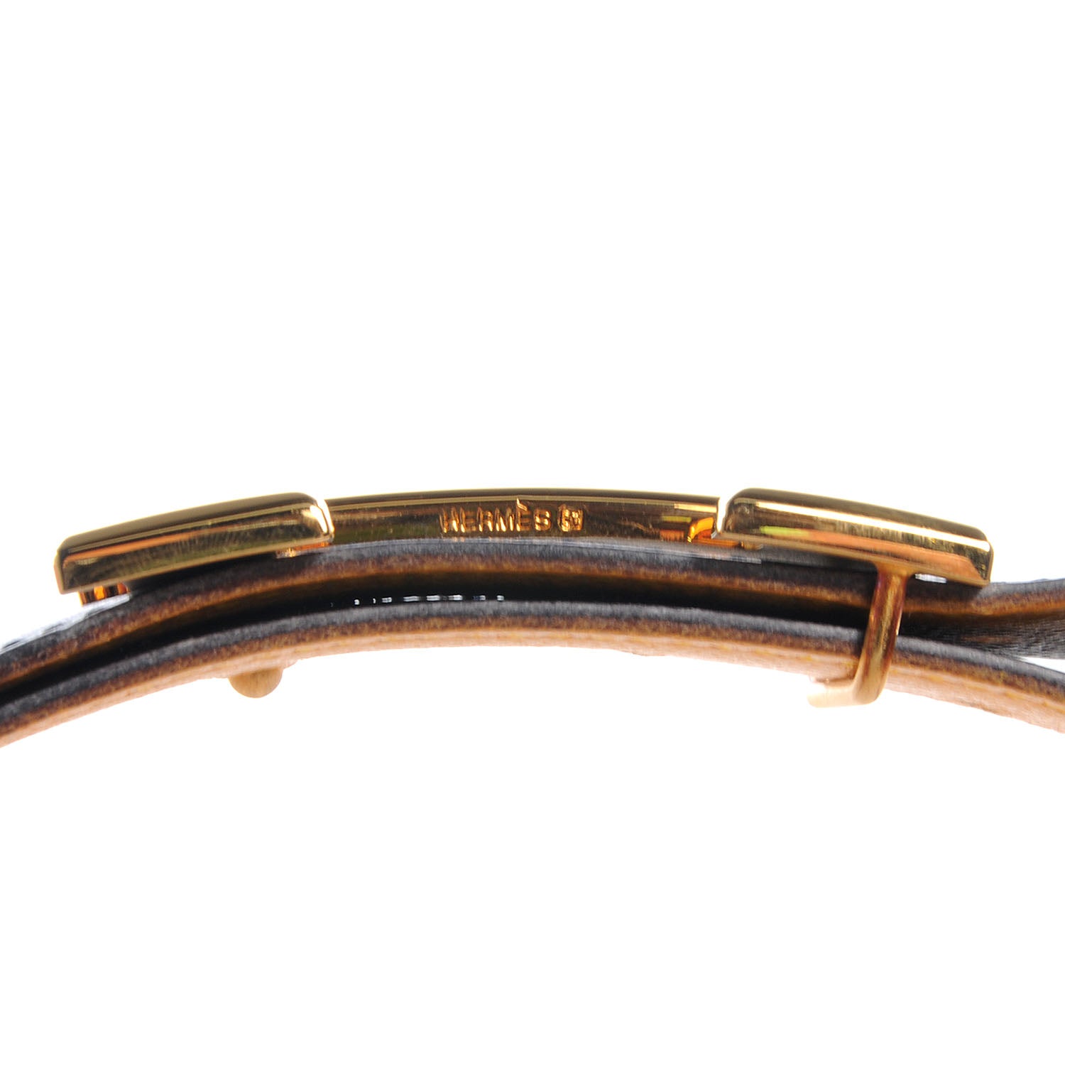 Hermes Box Courchevel Reversible Constance 32mm H Belt Noir and Jaune 62 6 of 7