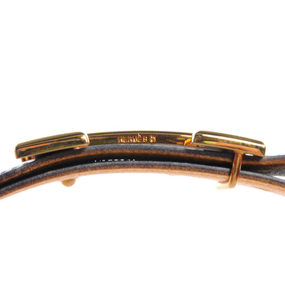 Hermes Box Courchevel Reversible Constance 32mm H Belt Noir and Jaune 62 6 of 7