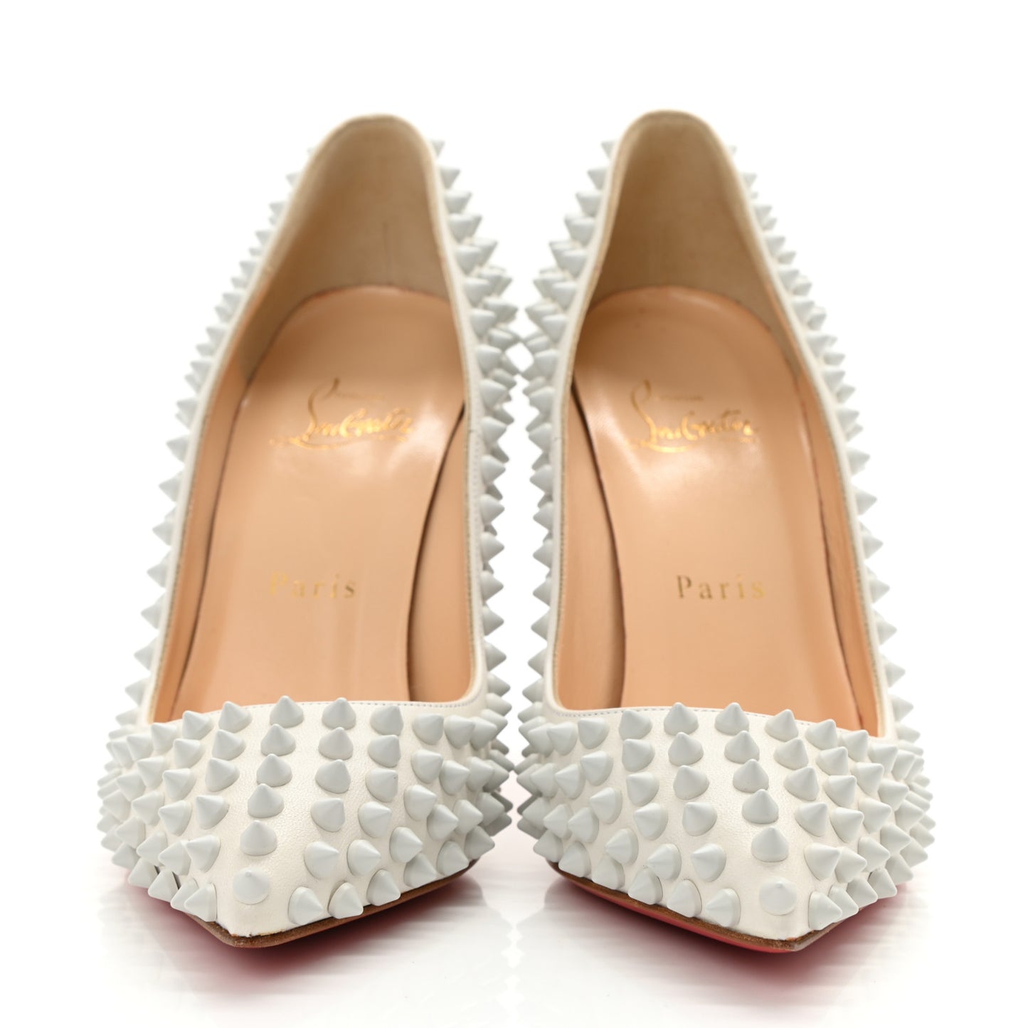 Nappa Pigalle Spikes 100 Pumps 36 White