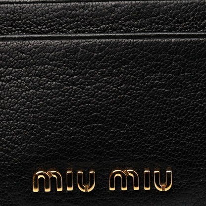 Miu Miu Madras Zip Card Case Black 4 of 6