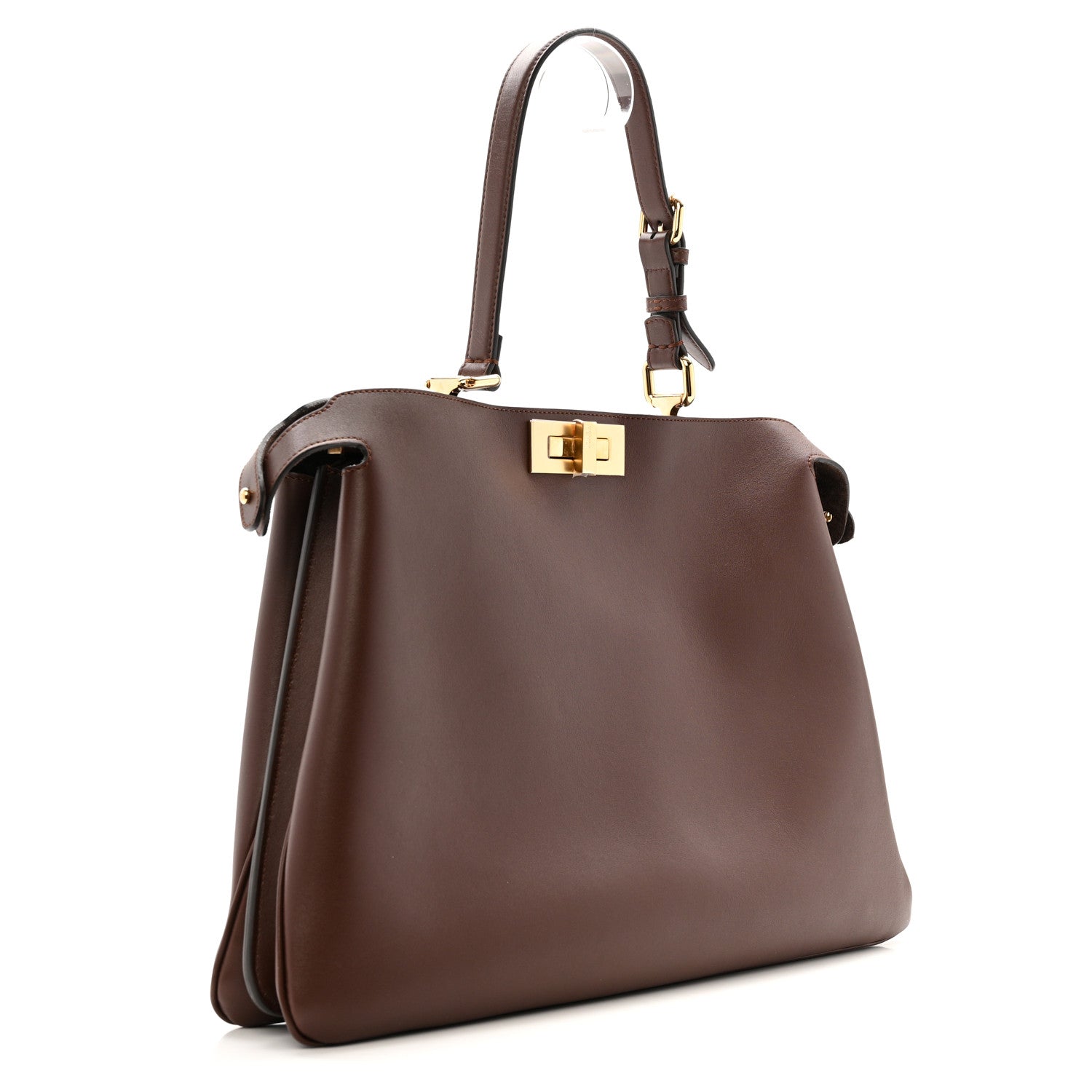 Fendi Vitello Large Soft Peekaboo Mogano 3 of 15
