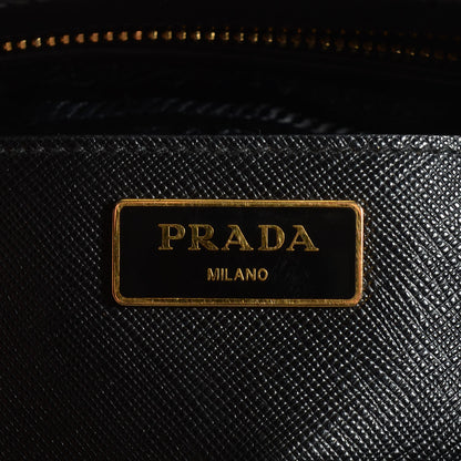 Prada Saffiano Lux Medium Double Zip Tote Nero Black 6 of 10