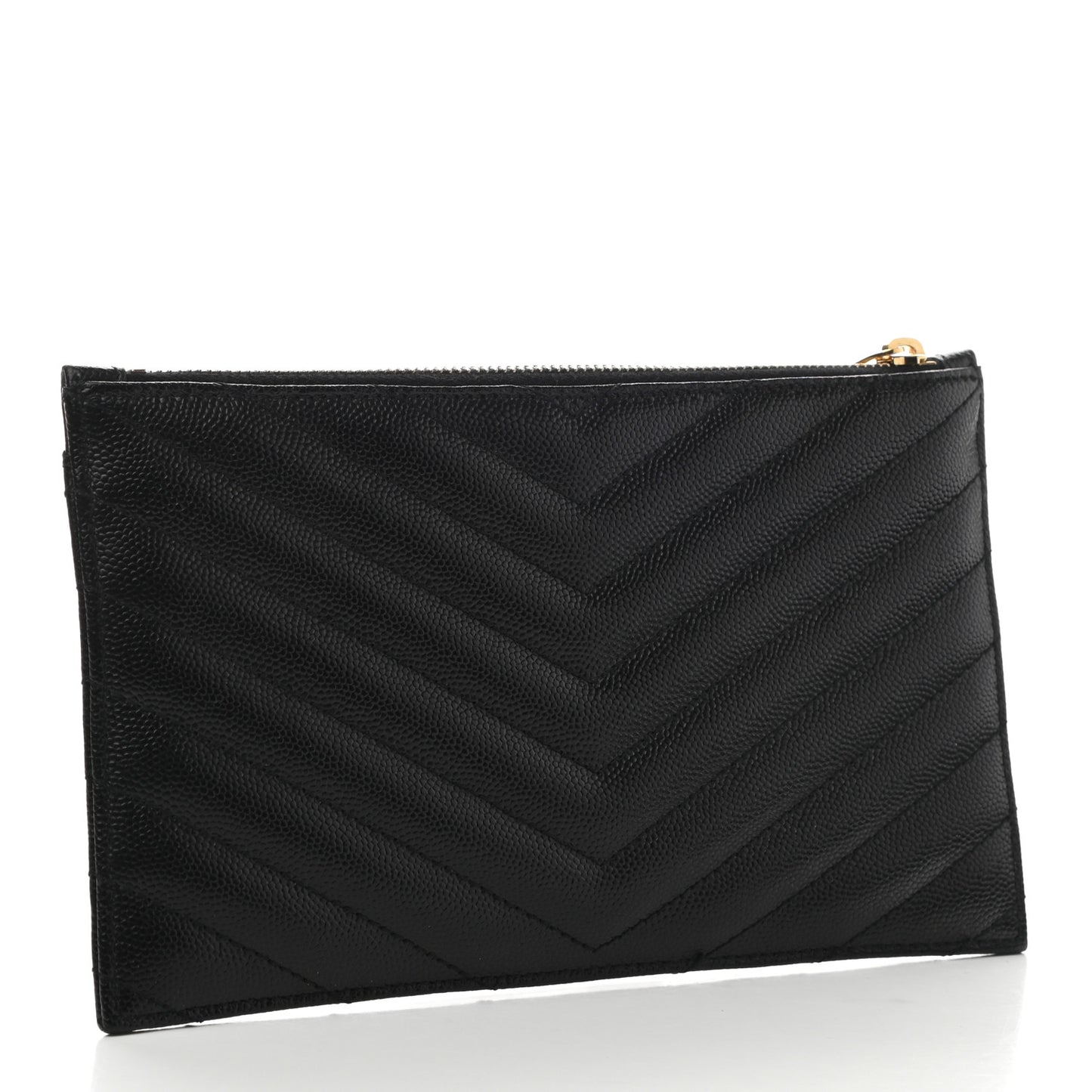 Grain De Poudre Chevron Monogram Bill Pouch Black