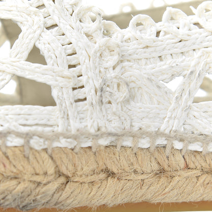 Chanel Woven Fabric Grosgrain CC Espadrilles 37 White Black 14 of 21