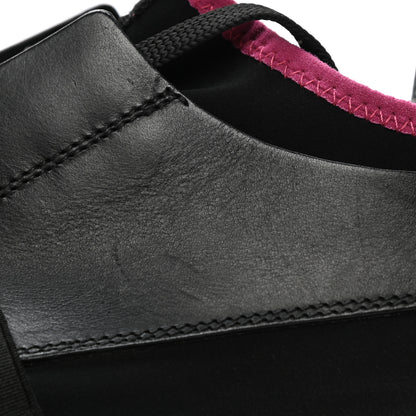 Balenciaga Calfskin Neoprene Mesh Suede Womens Race Runner Sneakers 42 Black Silver Pink 11 of 14