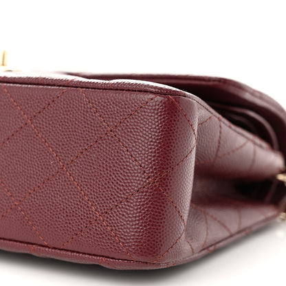 Chanel Caviar Quilted Small Double Flap Burgundy 10 of 13