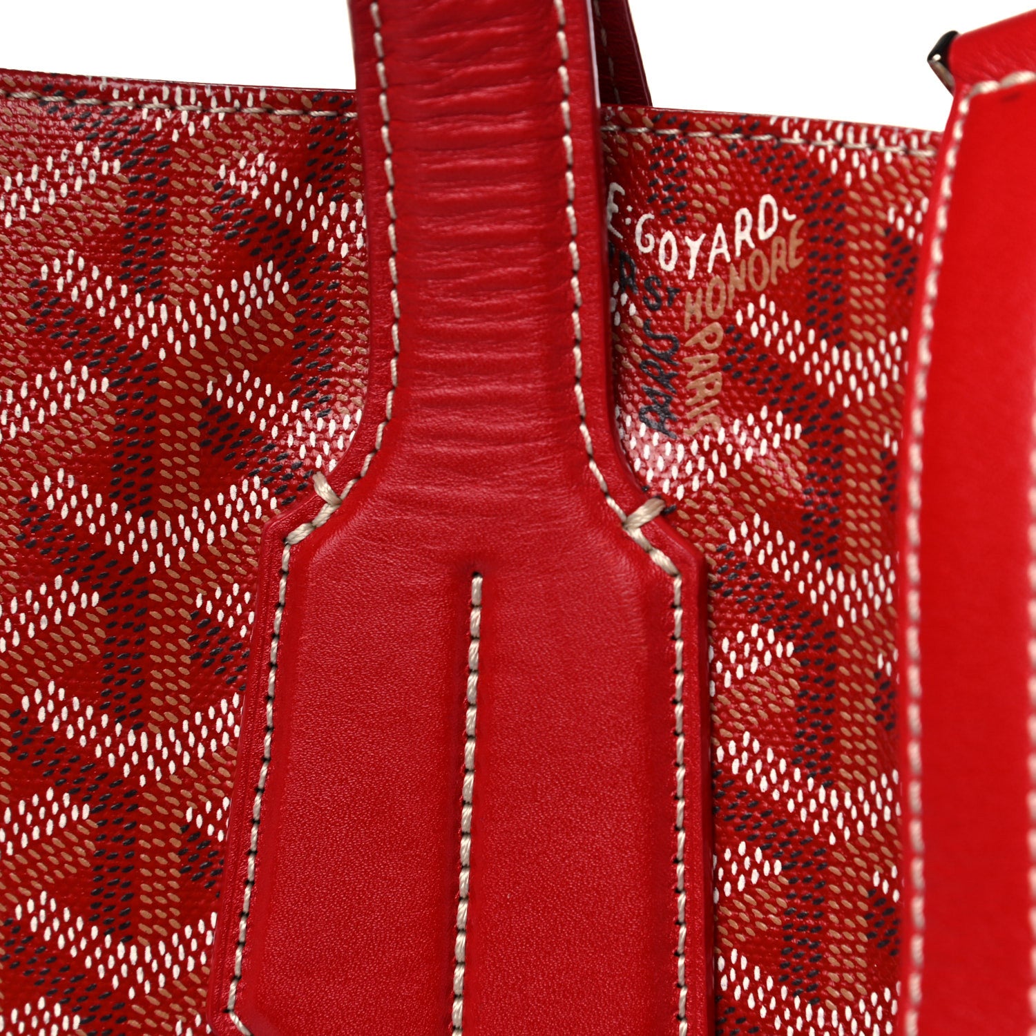 Goyard Goyardine Voltaire Tote Red 22 of 23
