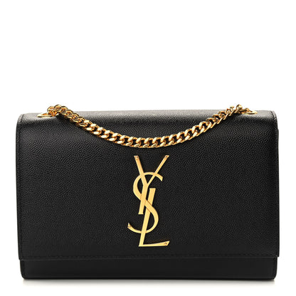 Saint Laurent Grain De Poudre Small Monogram Kate Satchel Black 1 of 7