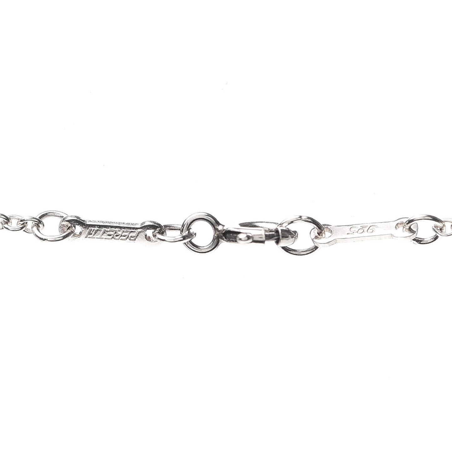 Sterling Silver 27mm Elsa Peretti Open Heart Pendant Necklace