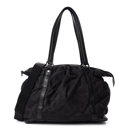 Burberry Nylon Tonal Check Diaper Bag Black 1 of 12