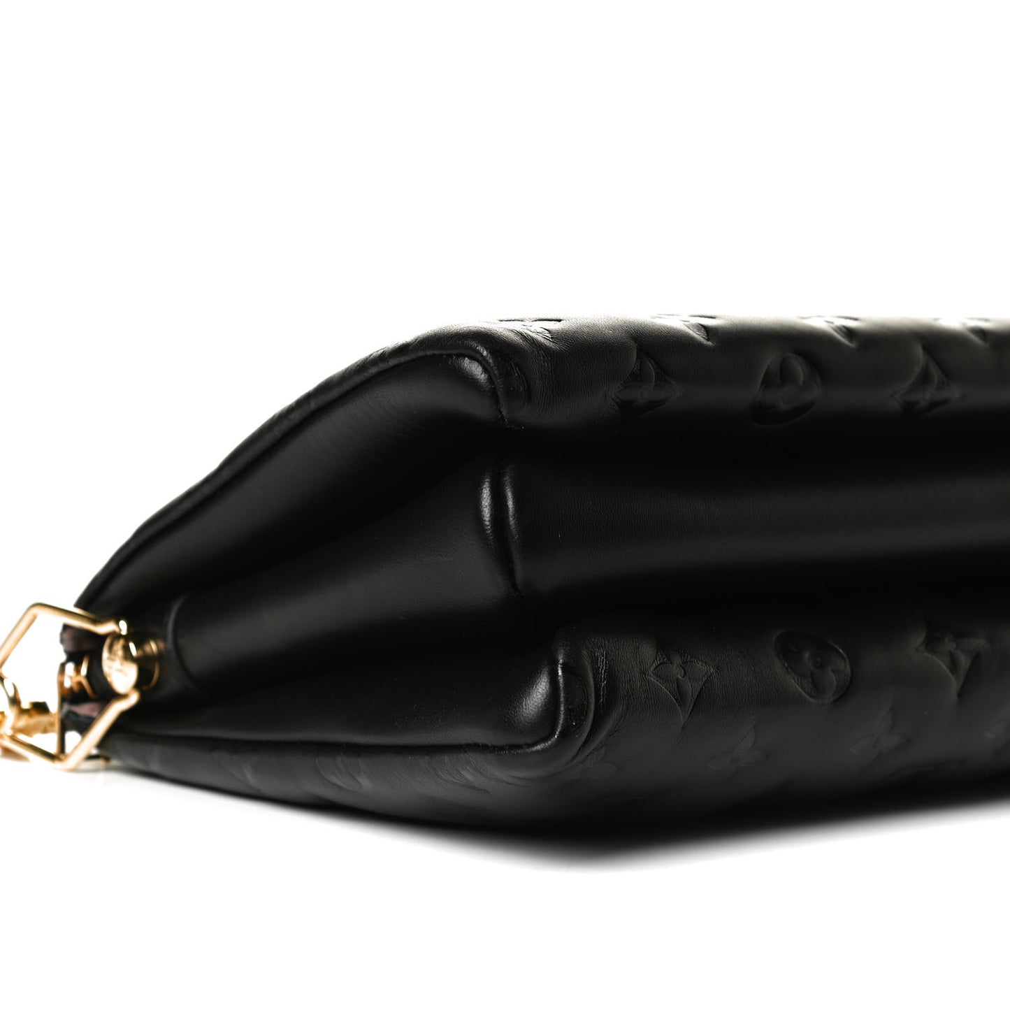 Lambskin Embossed Monogram Coussin PM Black