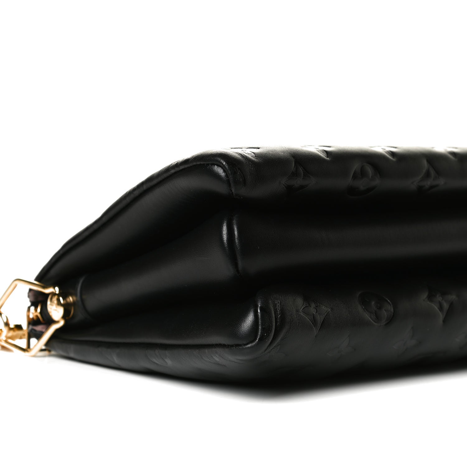 Louis Vuitton Lambskin Embossed Monogram Coussin PM Black 8 of 14