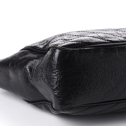 Saint Laurent Crinkled Calfskin Matelasse Monogram Large Niki Shopping Tote Bag Black 6 of 10