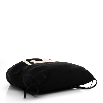 Chanel Cotton CC Drawstring Sport Line Backpack Black 3 of 9