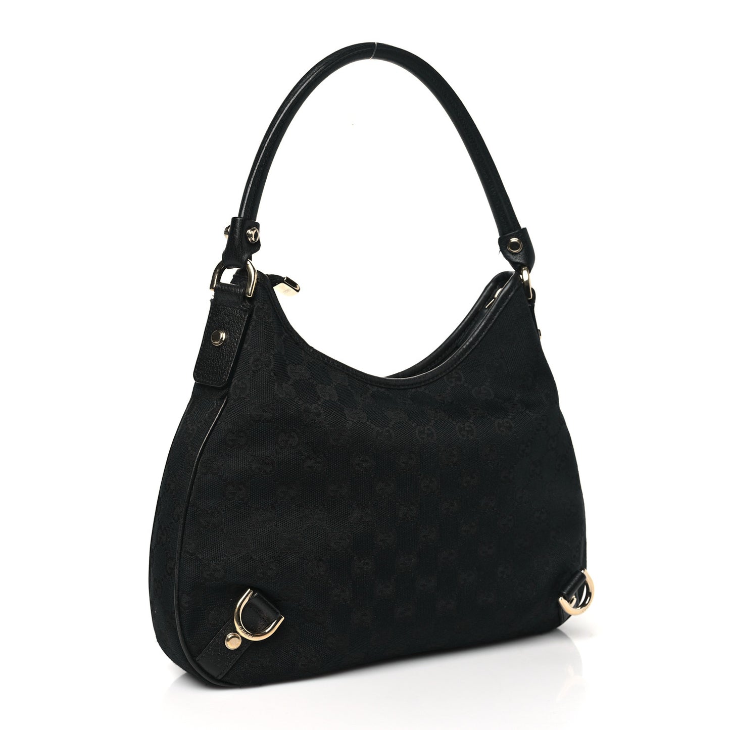 Monogram Medium Abbey D Ring Hobo Black