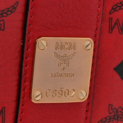 MCM Visetos Medium Liz Reversible Shopper Tote Ruby Red 10 of 18