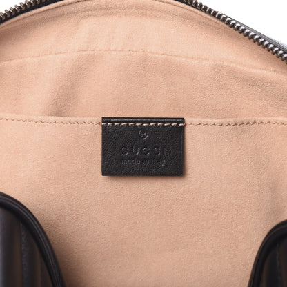 Gucci Calfskin Matelasse Small GG Marmont Chain Shoulder Bag Black 4 of 8