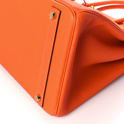 Hermes Togo Birkin 40 Orange Poppy 10 of 10