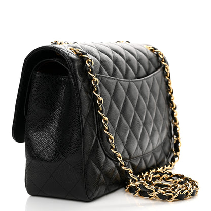 Chanel Caviar Quilted Jumbo Double Flap Black 3 of 13