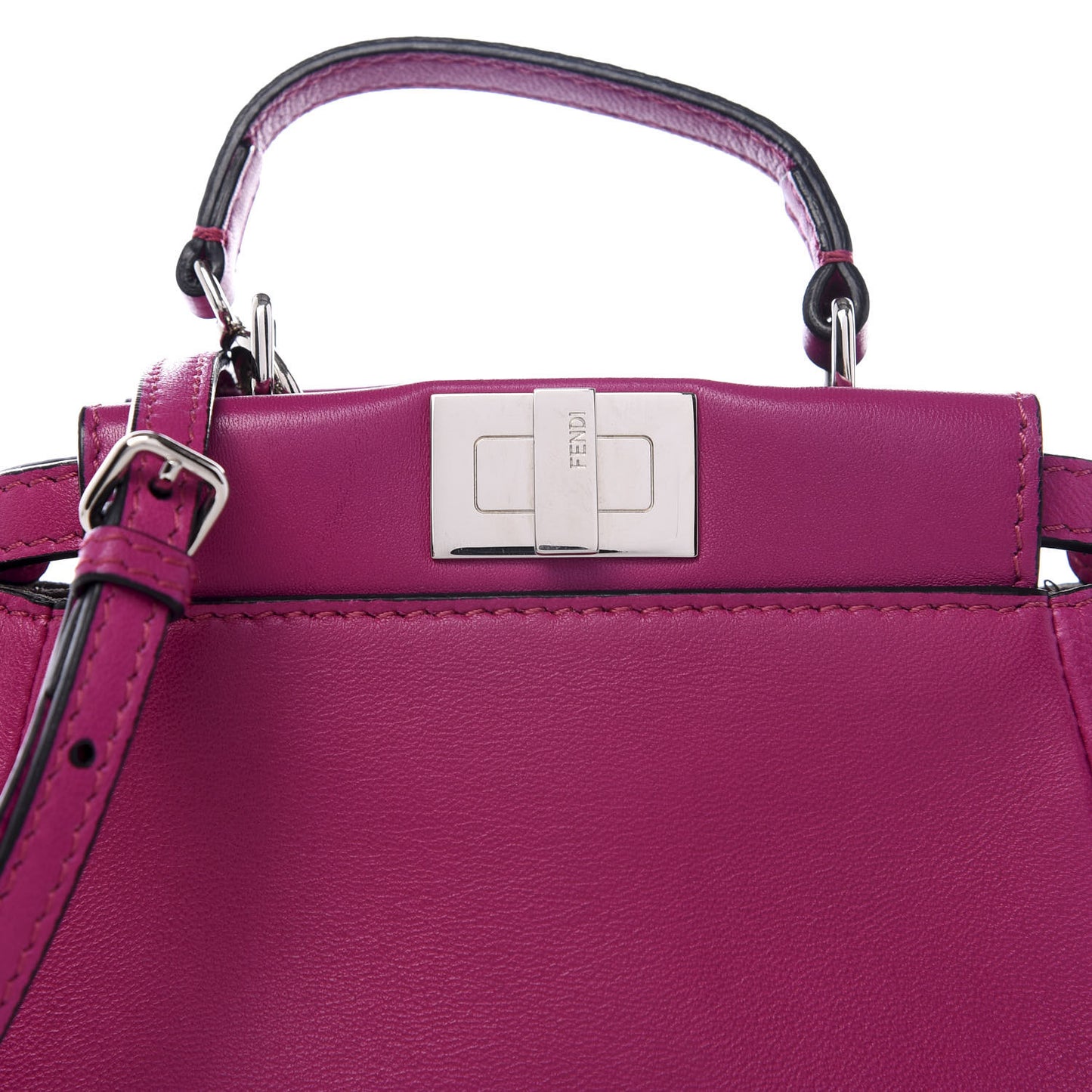 Nappa Micro Peekaboo Iconic Satchel Magenta