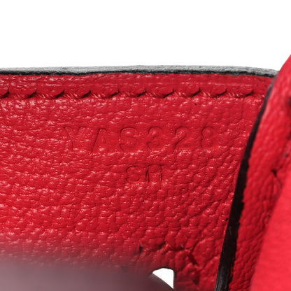 Hermes Taurillon Clemence Sombrero Birkin 30 Rouge H 28 of 37