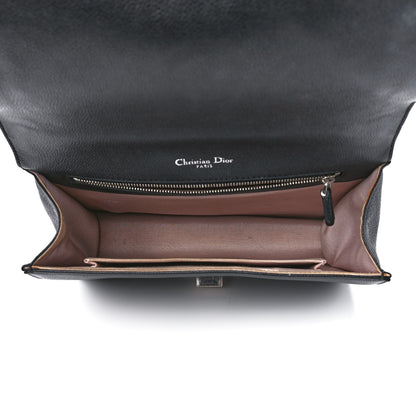 Christian Dior Grained Calfskin Medium Diorama Flap Bag Black 5 of 10