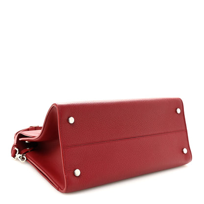 Christian Dior Bullcalf Large Diorever Flap Red 4 of 11
