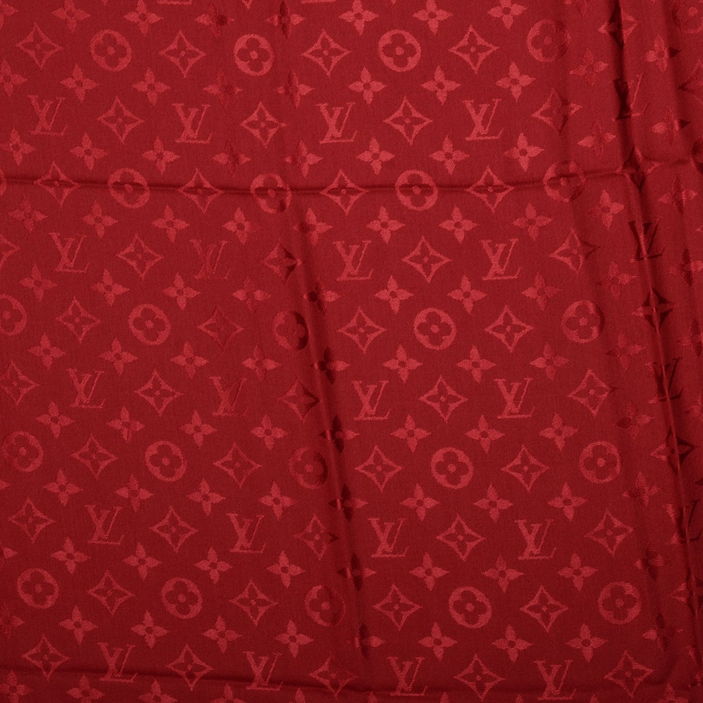 Silk Wool Monogram Shawl Pomme D'Amour