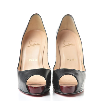 Christian Louboutin Kid Very Prive 120 Pumps 36 Black Red 2 of 13