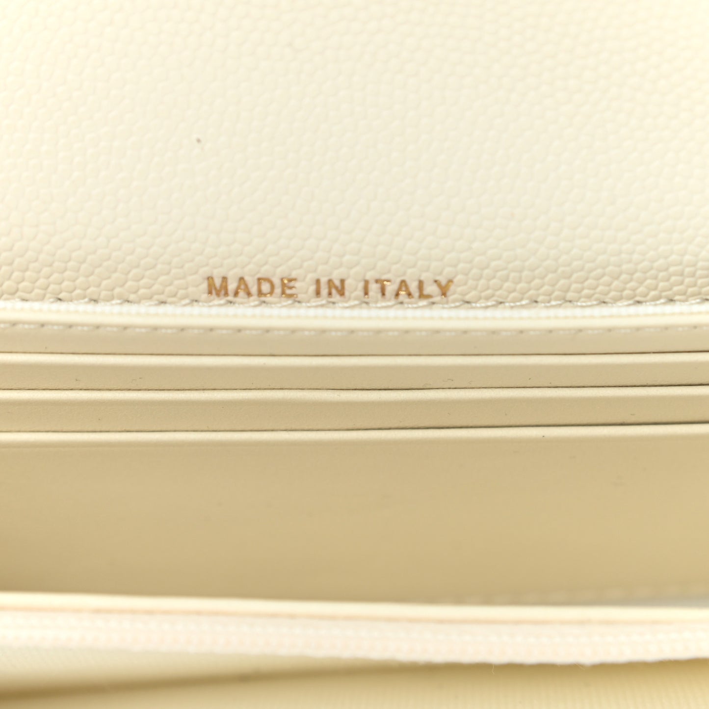 Caviar Quilted Medium Flap Wallet White