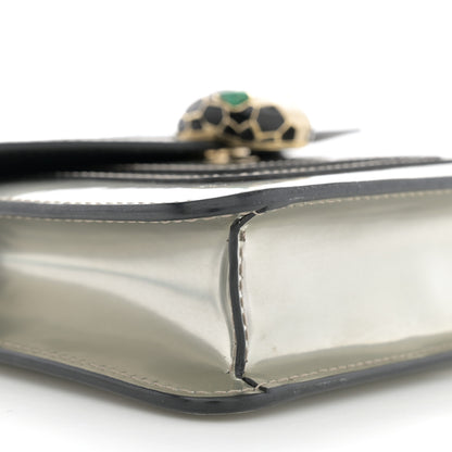 Bulgari Metallic Calfskin Small Serpenti Forever Snake Strap Crossbody Bag Silver 10 of 11