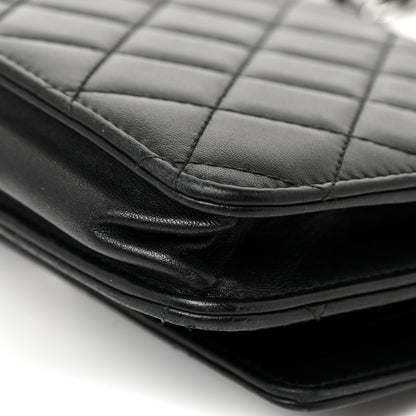 Chanel Lambskin Quilted Trendy CC Wallet On Chain WOC Black 21 of 22