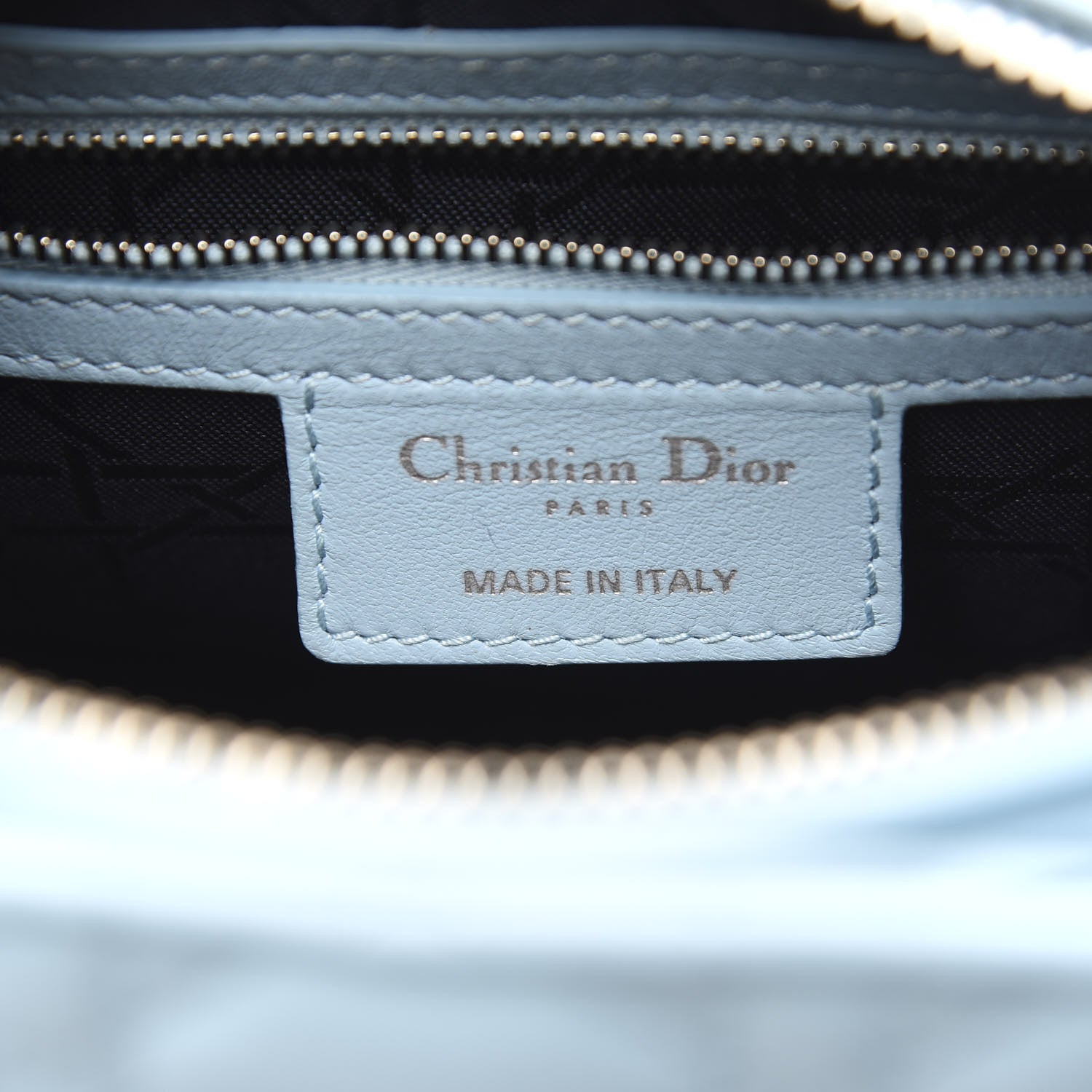 Christian Dior Lambskin Cannage Medium Lady Dior Light Blue 6 of 13