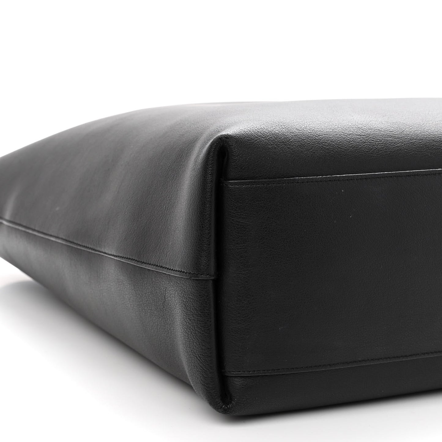 Calfskin Medium Shopping Tote Black