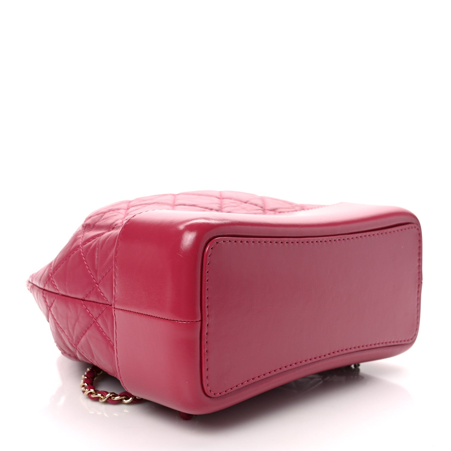Chanel Aged Calfskin Quilted Small Gabrielle Backpack Dark Pink 4 of 9