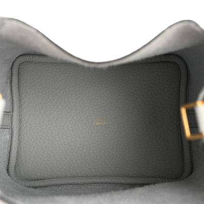 Hermes Taurillon Clemence Picotin Lock 18 PM Bleu Pale 5 of 12