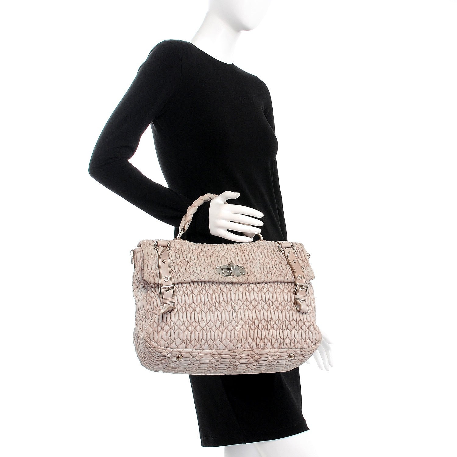 Miu Miu Nappa Matelasse Flap Satchel 3 of 11