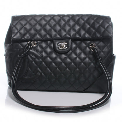 Chanel Calfskin Quilted Large Cambon Flap Black 1 of 8