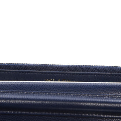 Chanel Caviar Quilted Golden Class Wallet On Chain WOC Navy 6 of 9