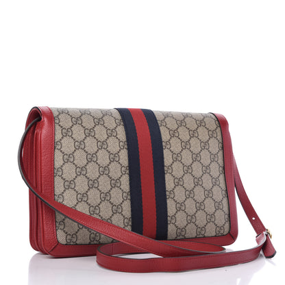 Gucci GG Supreme Monogram Medium Queen Margaret Shoulder Bag Red 3 of 12