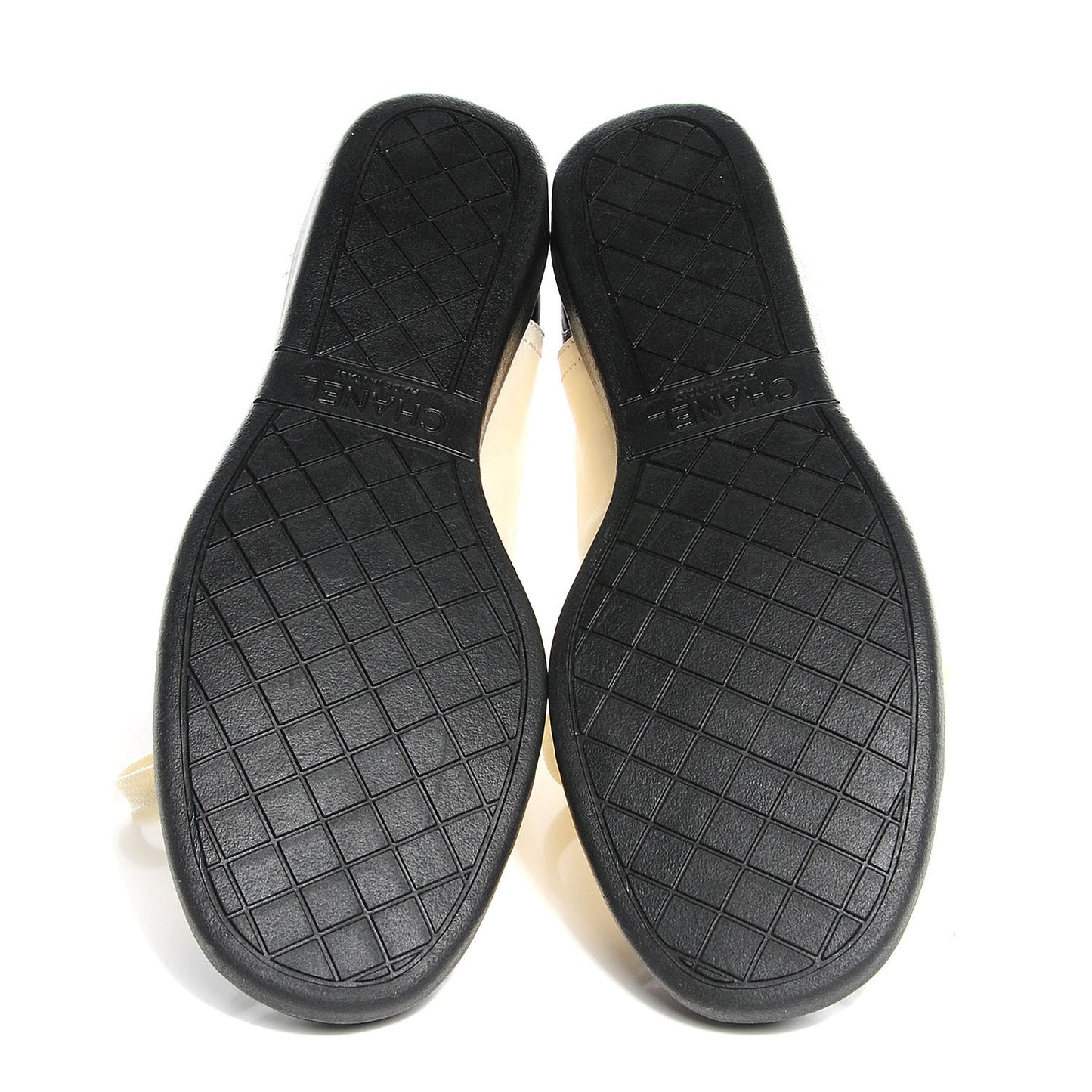 Lambskin Patent Cap Toe CC Sneakers 37.5 White Black