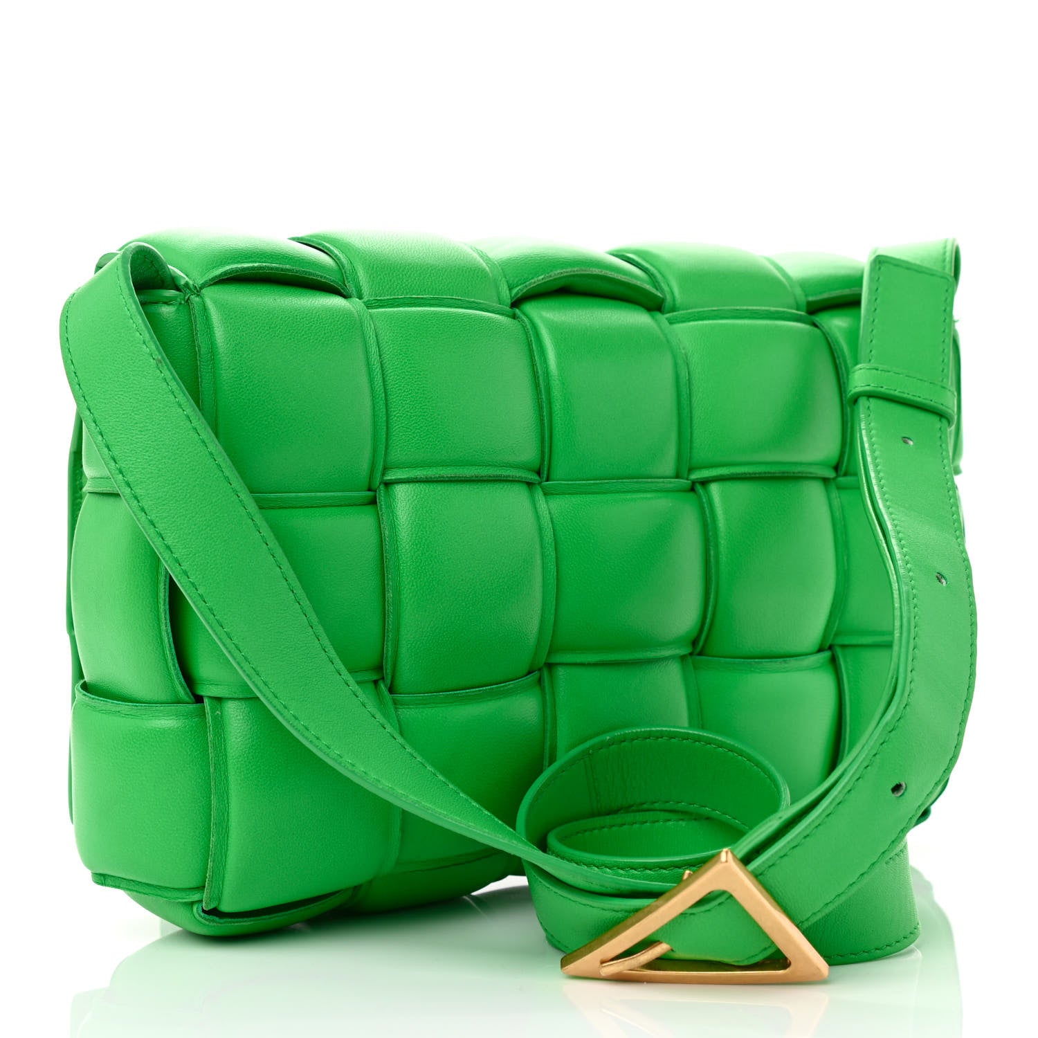 Bottega Veneta Nappa Maxi Intreccio Padded Cassette Crossbody Bag Grass 3 of 10