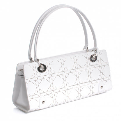 Christian Dior Lambskin Cannage Studded East West Lady Dior White 3 of 8