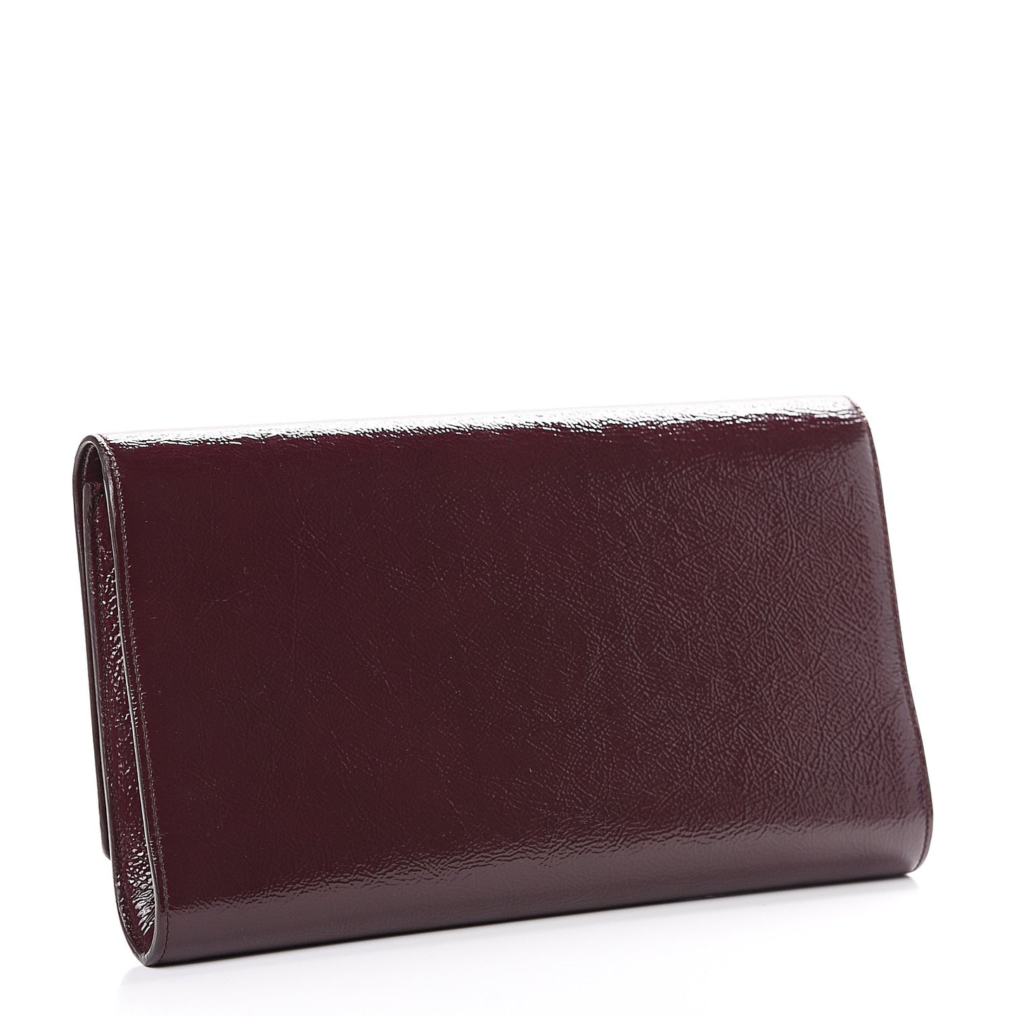 Textured Patent Monogram Large Belle De Jour Clutch Burgundy