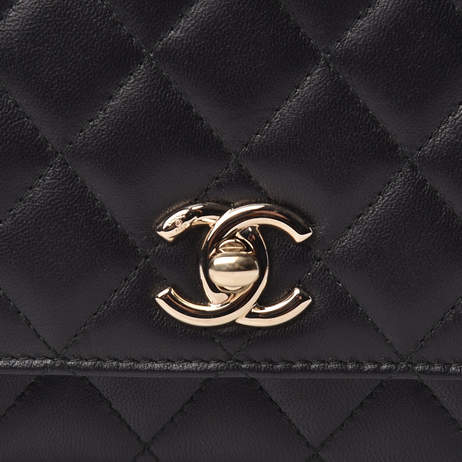 Chanel Lambskin Quilted Trendy CC Wallet On Chain WOC Black 10 of 13