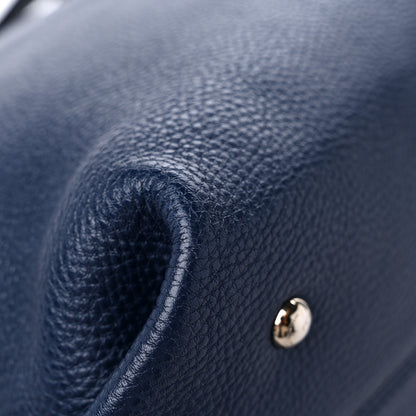 Salvatore Ferragamo Calfskin Medium Sofia Satchel Navy 9 of 15