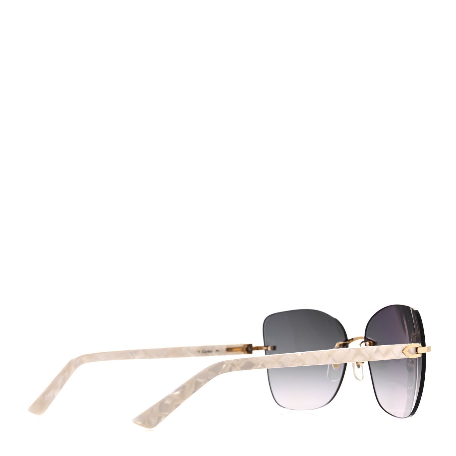 Cartier Mother of Pearl Sunglasses CT001RS Gold White 4 of 8