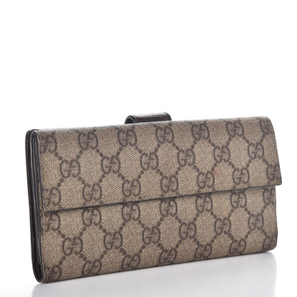 Gucci GG Plus Monogram Ladies GG Continental Wallet Beige Ebony Cocoa 3 of 7