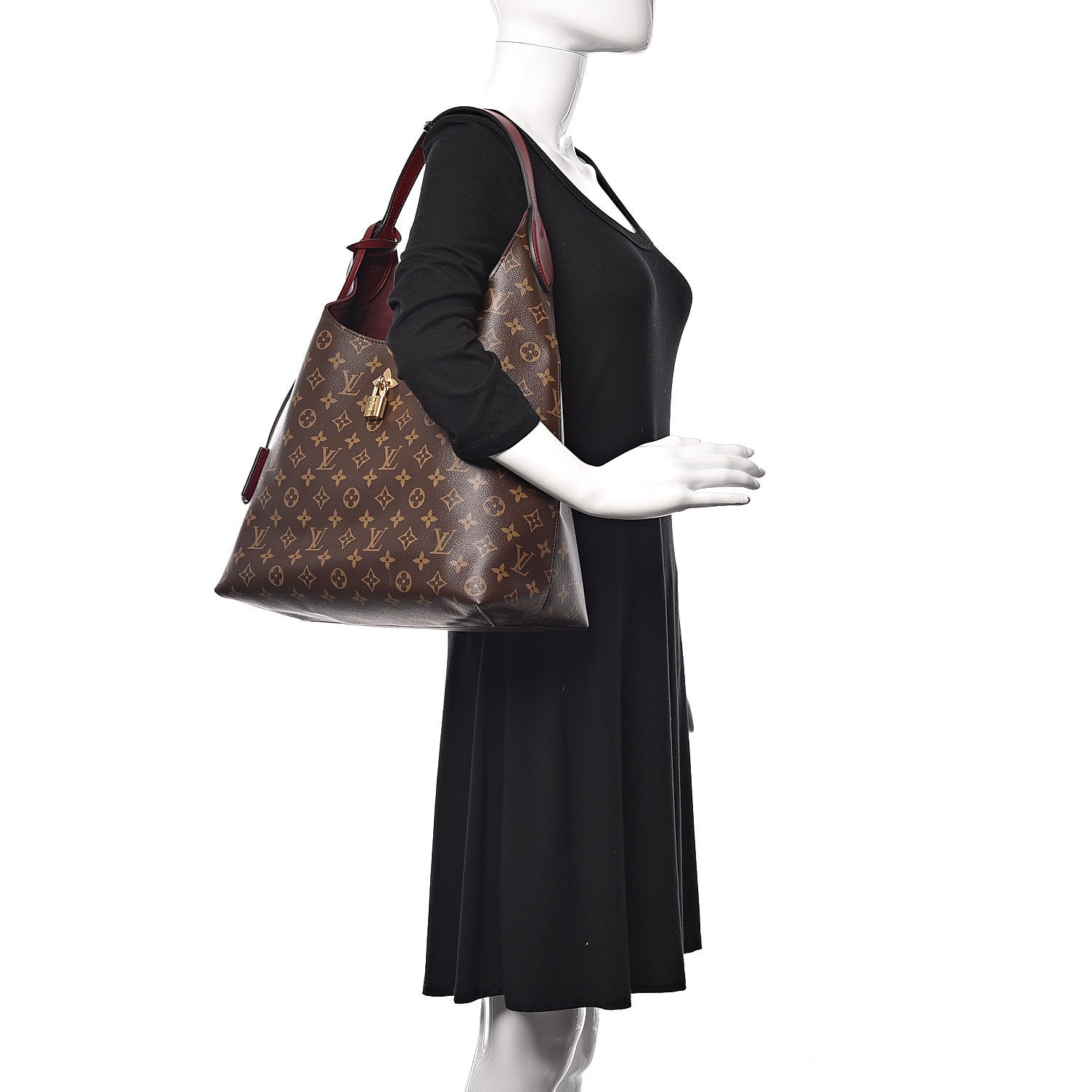 Louis Vuitton Monogram Flower Hobo Bordeaux 2 of 27
